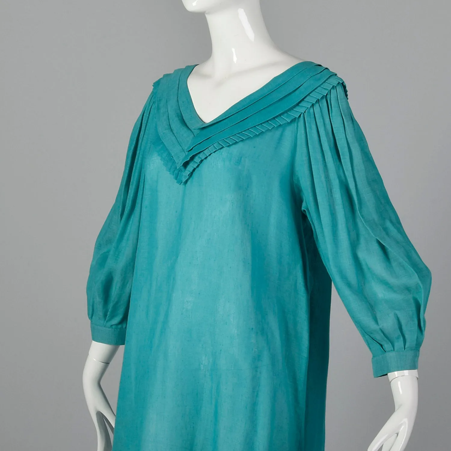 1980s Byblos Teal Tunic Dress
