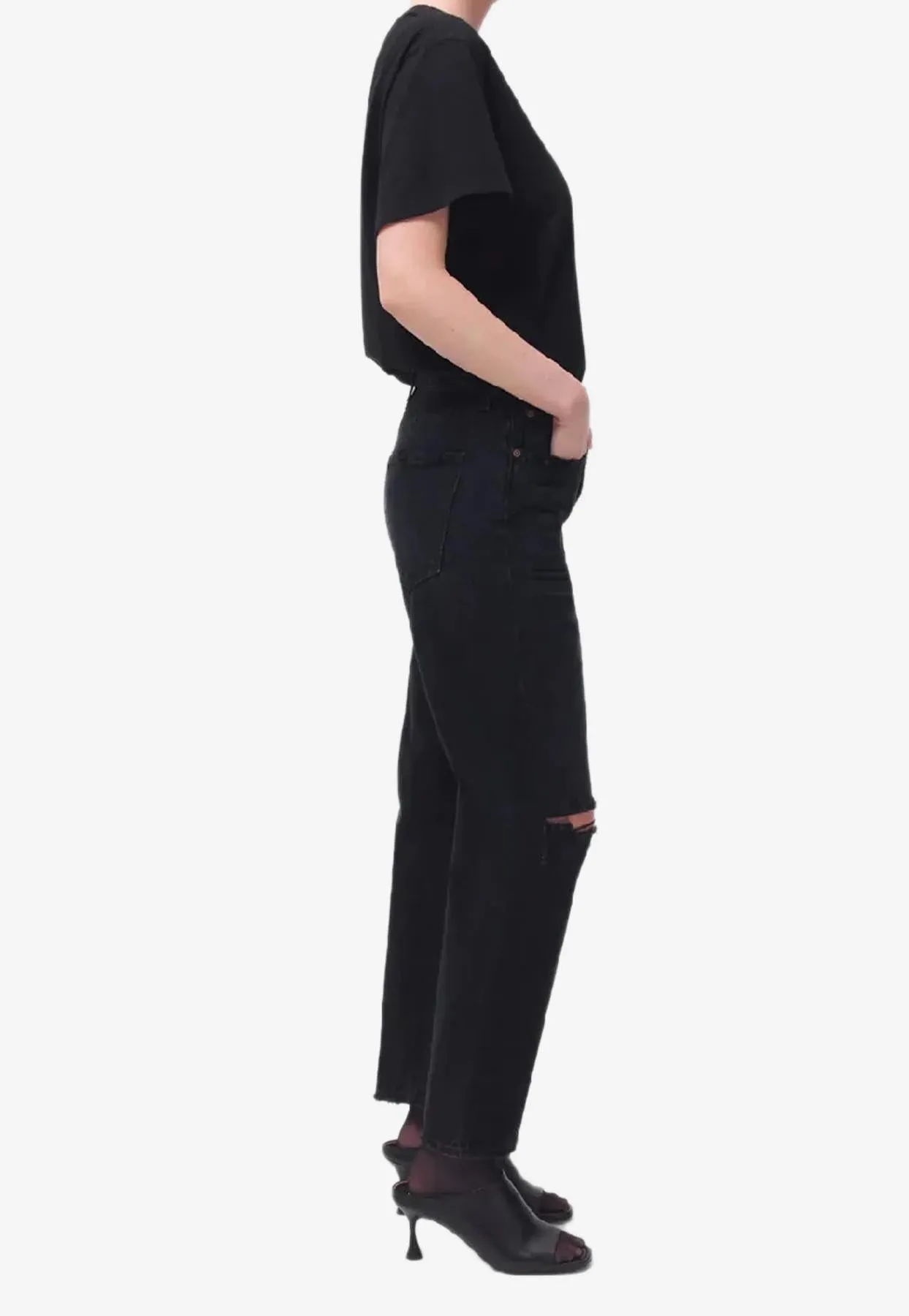 90'S Mid Rise Cropped Jeans