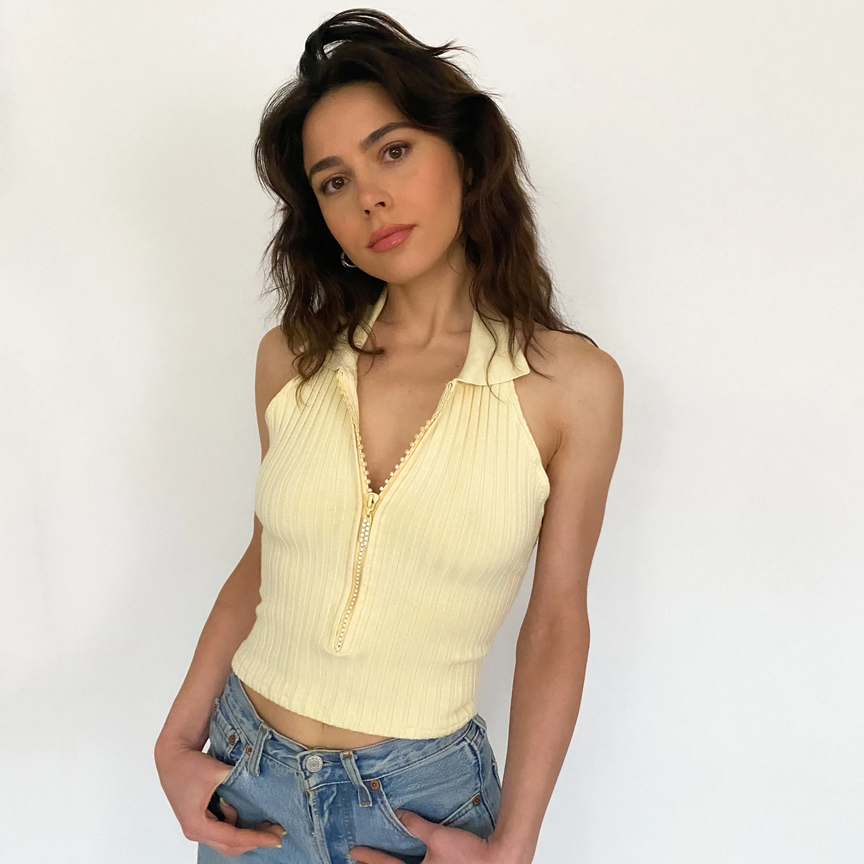 bling bling knit halter - small