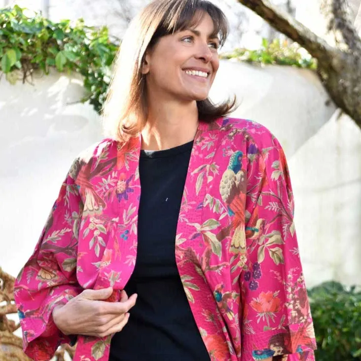Hot Pink Bird Jacket