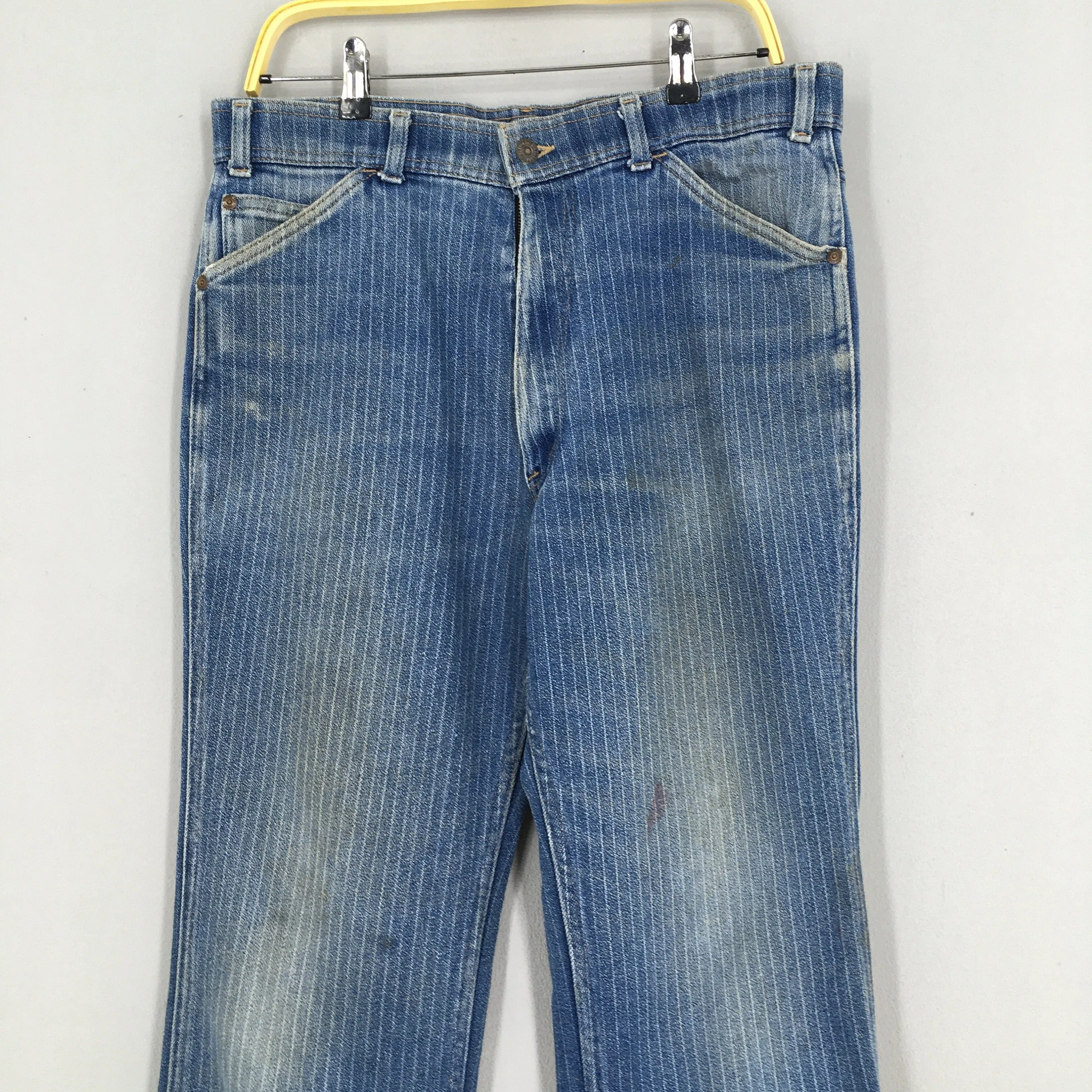 Levi's Action Casuals Blue Pinstripe Jeans Size 34x30